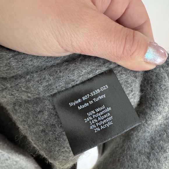 Jenni Kayne Carlyle wool alpaca blend pea coat in grey - Picture 10 of 11